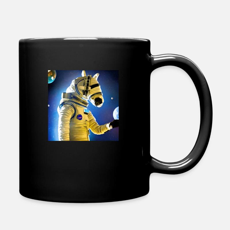 Pferdtronaut - Full Colour Mug - black