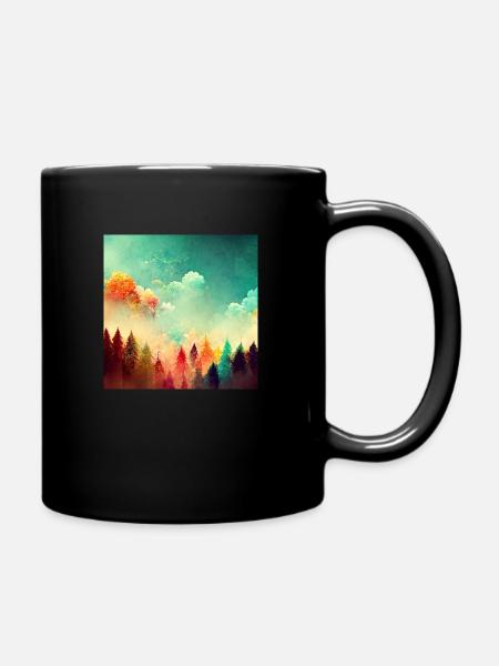 Forêt colorée - Mug uni - noir