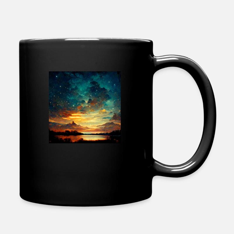 Über - Tasse einfarbig - Schwarz