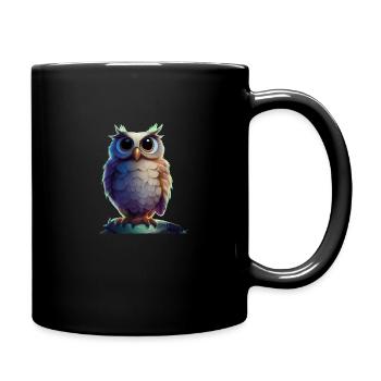 Magical owl - Full Colour Mug - black - Right