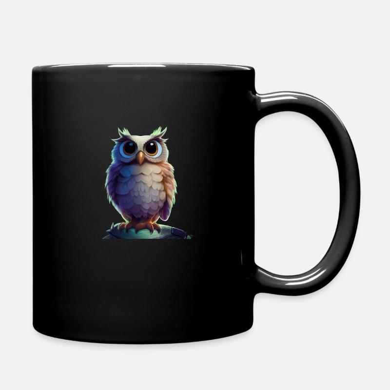 Magische eule - Tasse einfarbig - Schwarz