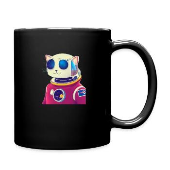 Space Cat - Full Colour Mug - black - Right