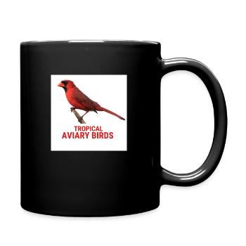 Tropical Aviary Birds - Full Colour Mug - black - Right