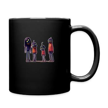Pumpkin Zombie Halloween Family - Full Colour Mug - black - Right