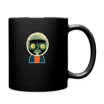 Space Zombie - Tasse einfarbig - Schwarz - Rechts