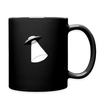 Außerirdisch cool UFO - Tasse einfarbig - Schwarz - Rechts
