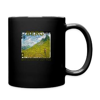 Der Berg ruft bin schon auf dem Weg - Tasse einfarbig - Schwarz - Rechts