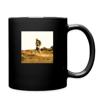 BMX Race Racing Mountainbike Motocross - Tasse einfarbig - Schwarz - Rechts