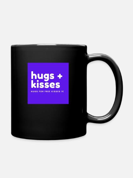 hugs for free - Tasse einfarbig - Schwarz
