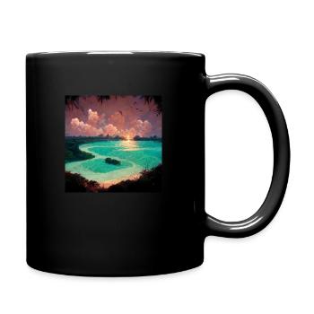 Paradise on earth in the form of an island with th - Full Colour Mug - black - Right