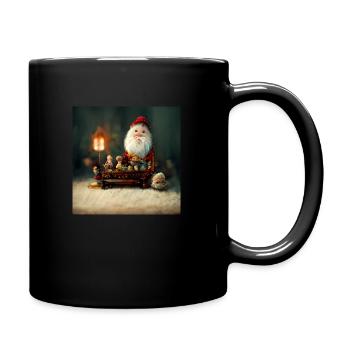 Christmas decor, Santa Claus in the interior with - Full Colour Mug - black - Right