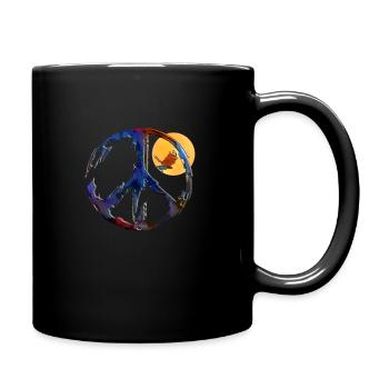 Akronym für Frieden, fliegen Sie von der Taube. - Tasse einfarbig - Schwarz - Rechts