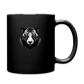 White Tiger - Tasse einfarbig - Schwarz - Rechts