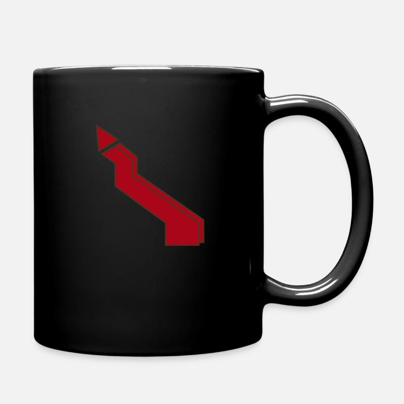 Blitz rot - Tasse einfarbig - Schwarz