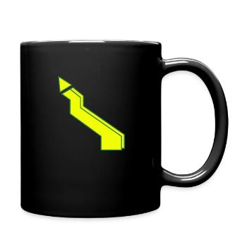Blitz gelb - Tasse einfarbig - Schwarz - Rechts