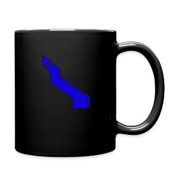 Blitz blau - Tasse einfarbig - Schwarz - Rechts