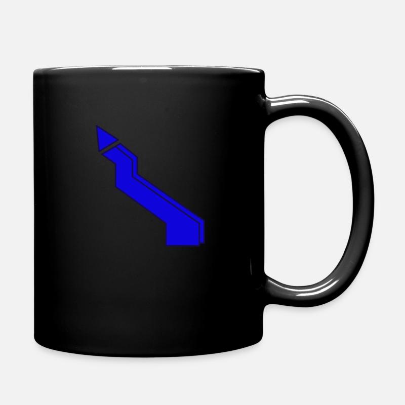 Blitz blau - Tasse einfarbig - Schwarz