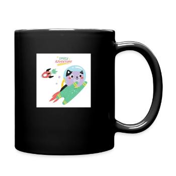 Weltraumkätzchen. - Tasse einfarbig - Schwarz - Rechts