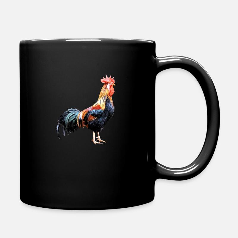 Hinterhof-Hahn - Tasse einfarbig - Schwarz