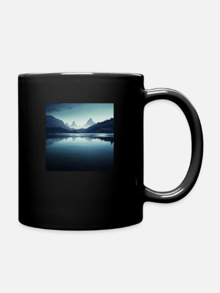 Montagnes - Mug uni - noir