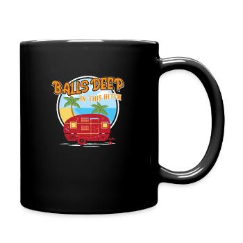 Camping au soleil - Mug uni - noir - Droite
