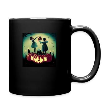 Halloween - Tasse einfarbig - Schwarz - Rechts