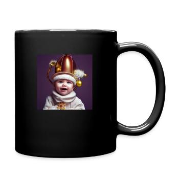 Königliches Baby - Tasse einfarbig - Schwarz - Rechts
