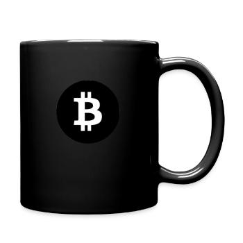 Bitcoin black and white logo - Tasse einfarbig - Schwarz - Rechts
