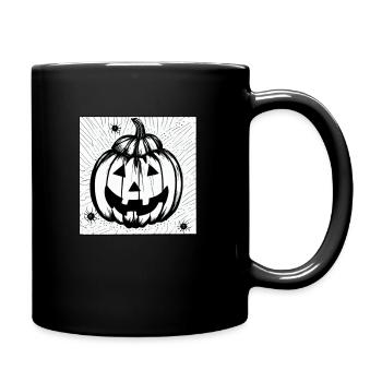 Halloween Spooky Pumpkin Lantern 3 - Full Colour Mug - black - Right