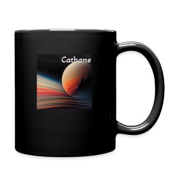 City shadow on Planet - Full Colour Mug - black - Right