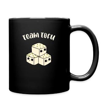 Team Tofu Shirt Végétarien Vegan T-Shirt Cadeau - Mug uni - noir - Droite