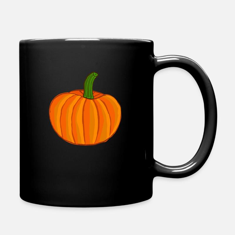 Kürbis für den Herbst - Tasse einfarbig - Schwarz