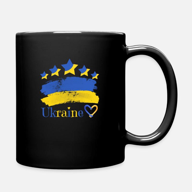 Ukraine - Tasse einfarbig - Schwarz