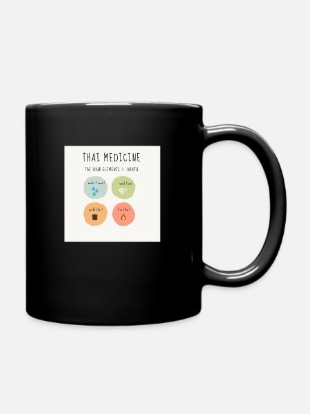 The Four Elements of Thai Medicine - Full Colour Mug - black