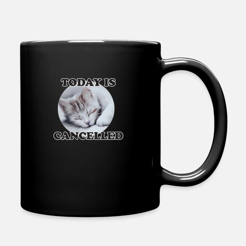 sleeping cat - Tasse einfarbig - Schwarz
