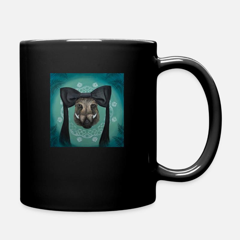 Schwarzwald Wildschwein original - Tasse einfarbig - Schwarz
