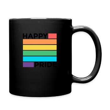 LGBTQIA Pride Love is Love Gay Pride CSD - Mug uni - noir - Droite
