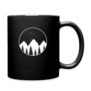 Landscape in Geometric round shape - Full Colour Mug - black - Right