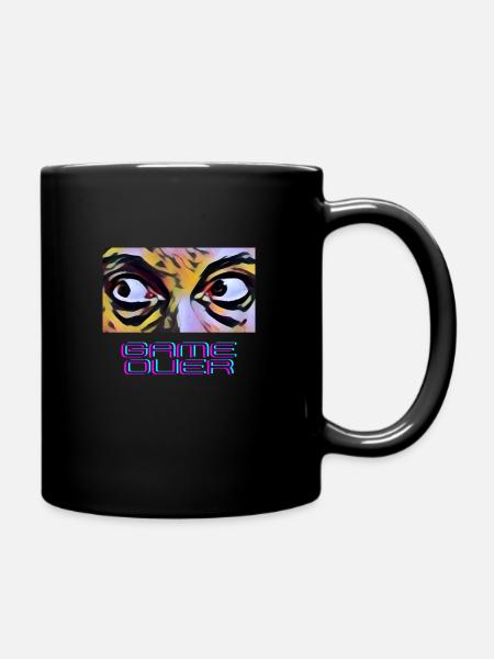 Game Over Eyes - Tasse einfarbig - Schwarz