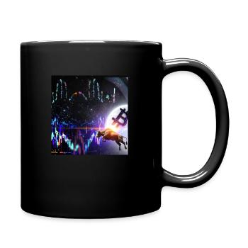 Bullenmarkt - Tasse einfarbig - Schwarz - Rechts