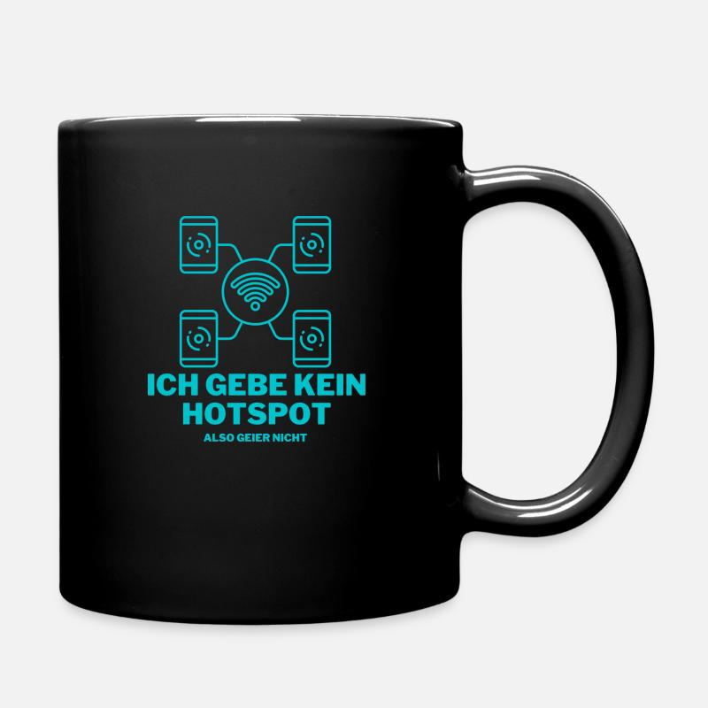 free Wi-Fi nicht hier - Tasse einfarbig - Schwarz