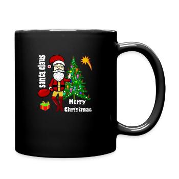 Joyeux Noël Saint-Nicolas sous le sapin de Noël - Mug uni - noir - Droite