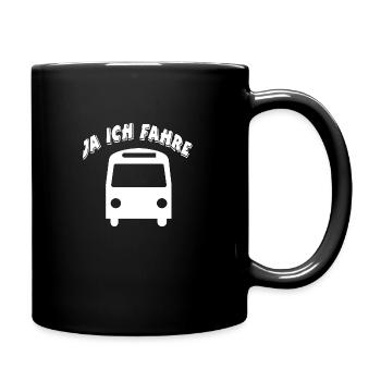Bus - Tasse einfarbig - Schwarz - Rechts
