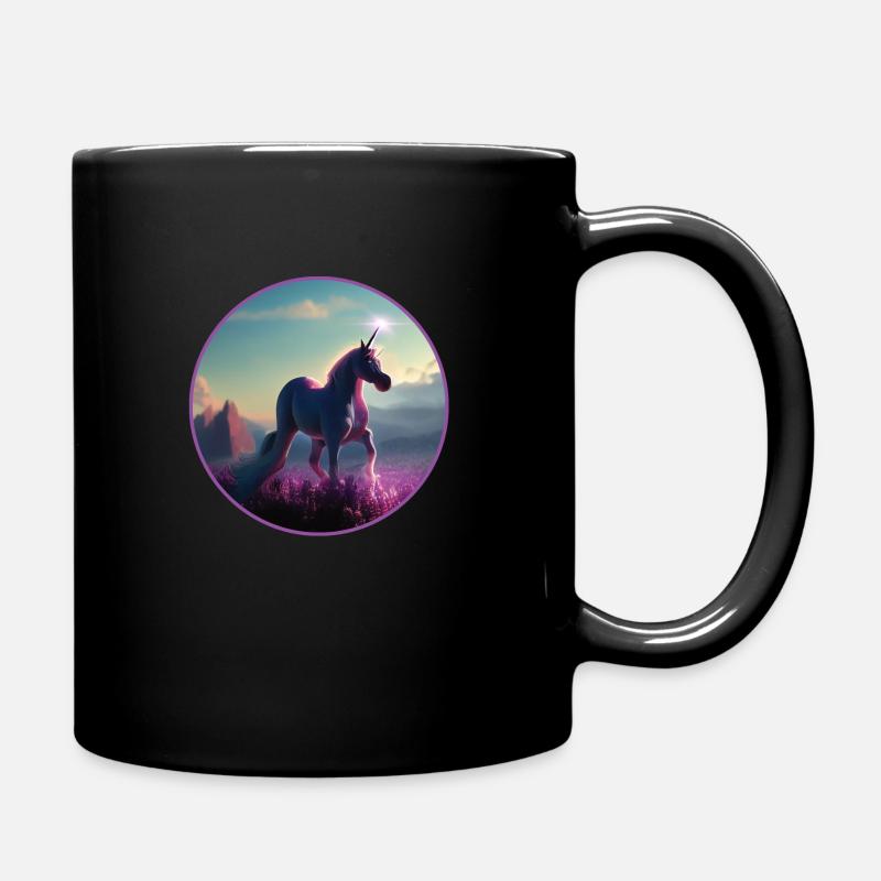 Einhorn - Tasse einfarbig - Schwarz