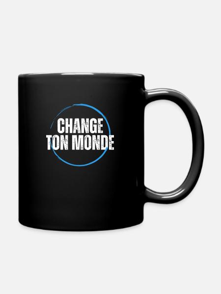 T-shirt positive attitude - Mug uni - noir
