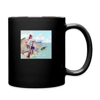 Children catching bugs - Tasse einfarbig - Schwarz - Rechts
