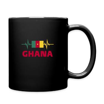 Ghana Football 2022 Ghana Heartbeat Ghana Flag - Mug uni - noir - Droite