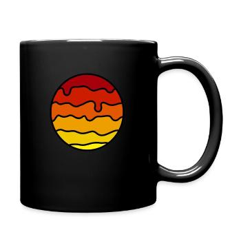 Laufende Farbe - Tasse einfarbig - Schwarz - Rechts