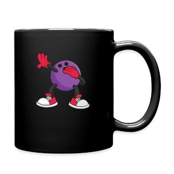Bowling Ball cartoon figure Design for a Bowling - Tasse einfarbig - Schwarz - Rechts
