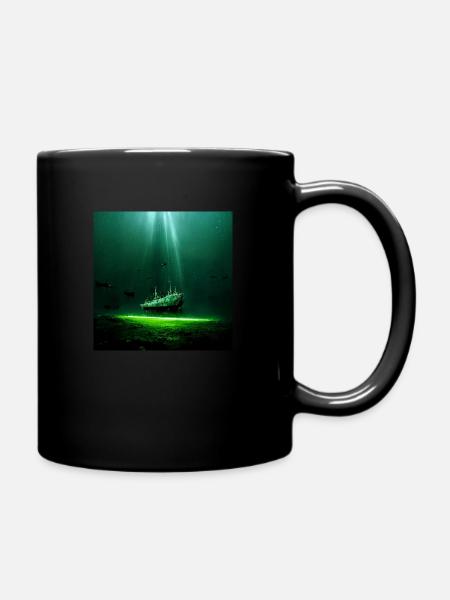 last war ship - Full Colour Mug - black